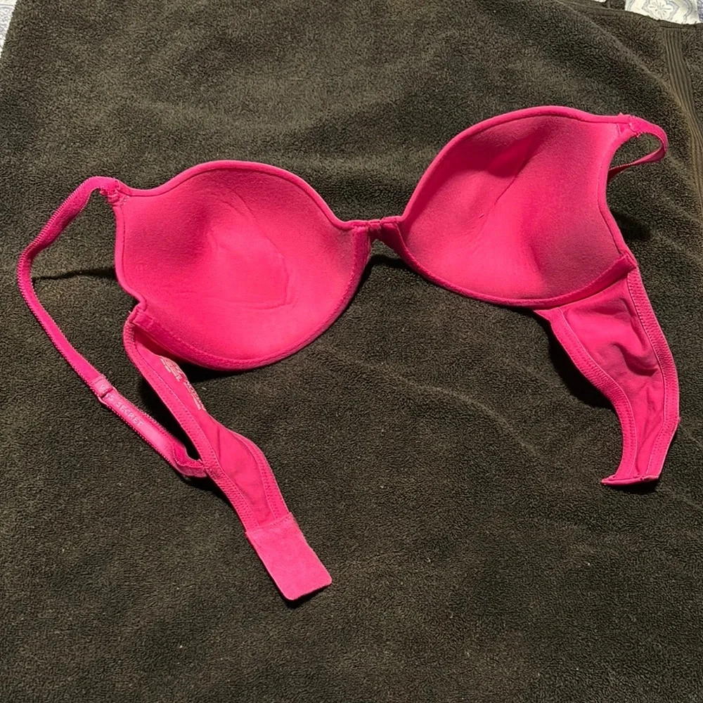 NWOT Victoria's Secret Hot Pink Lined Demi Underwire Bra Size 36D, 36 D Cotton